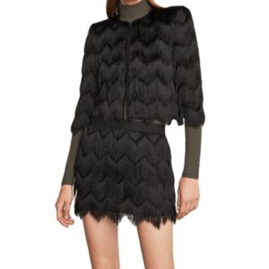 BCBGMaxAzria Jaxon fringe jacket
